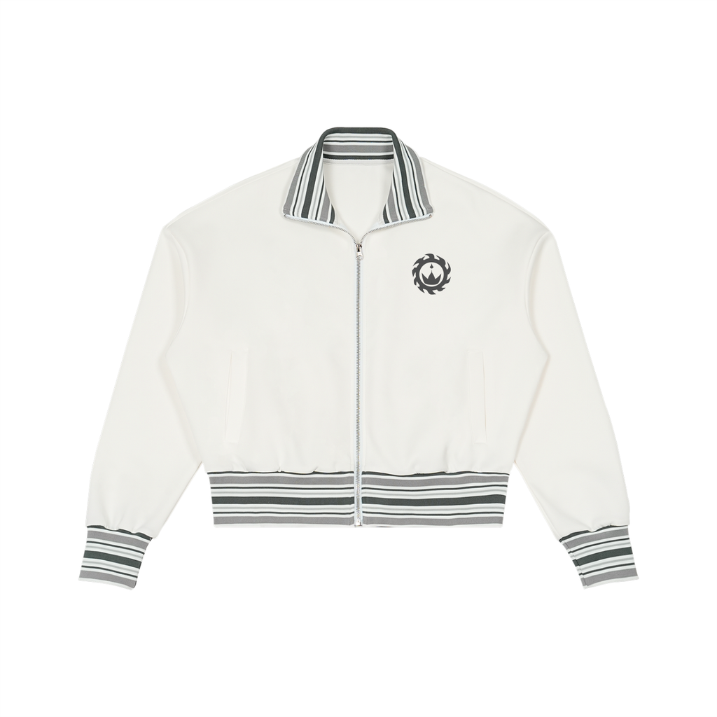 MV Crown Striped Rib Collar Zip Jacket