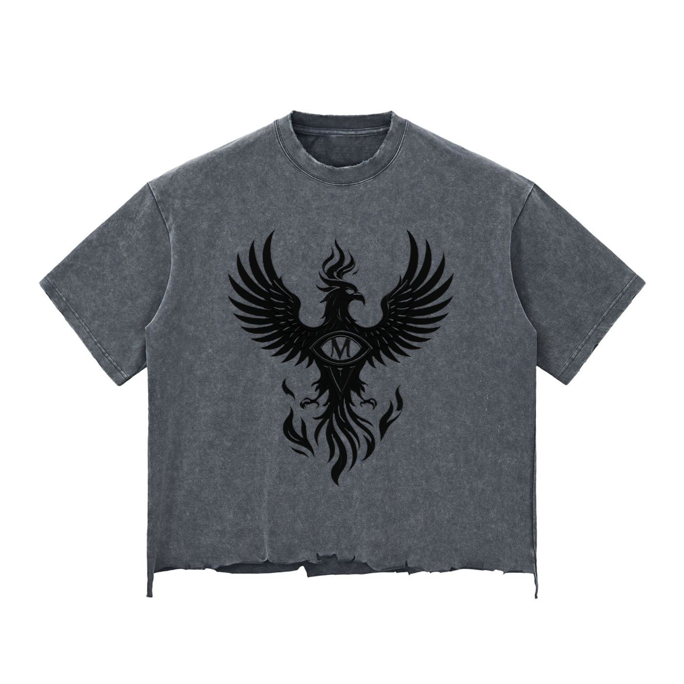 Snow Wash Raw-Hem Boxy T-shirt