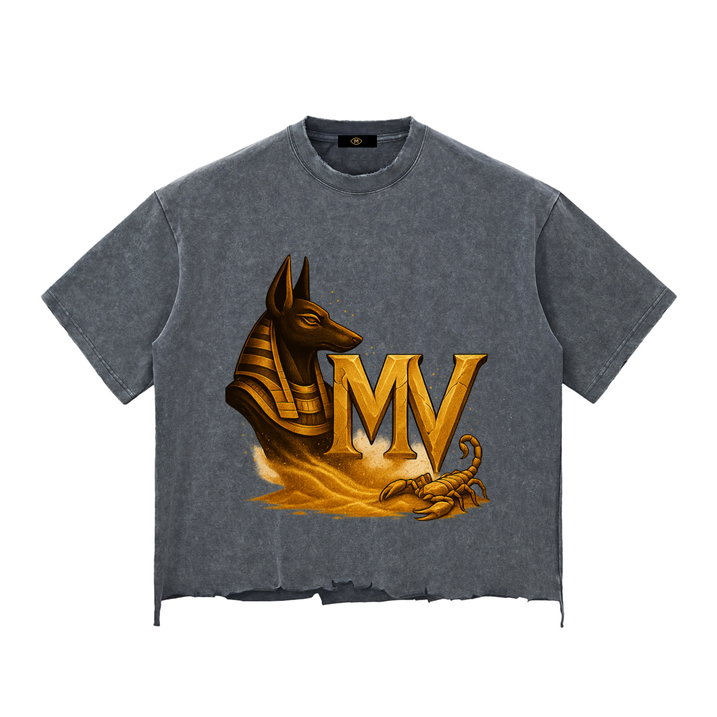 Snow Wash Raw-Hem Boxy T-shirt