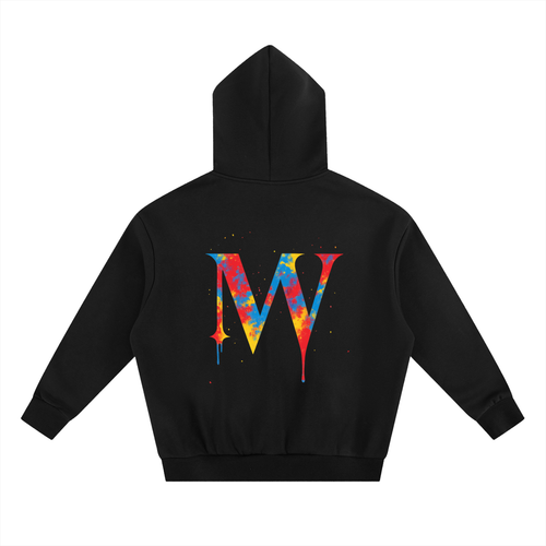 Paint Drip Essential Heavyweight Boxy Fleece Hoodie