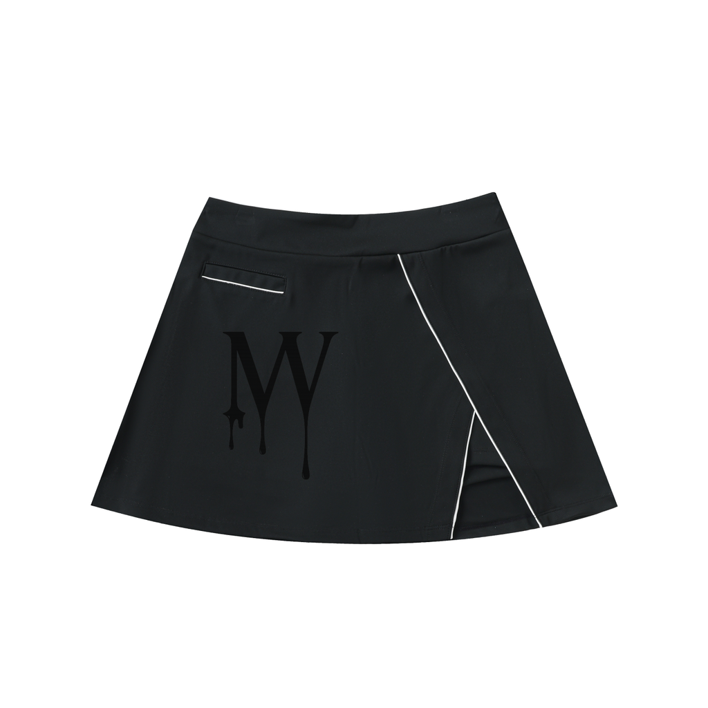 High-Waist Pocketed A-Line Skirt