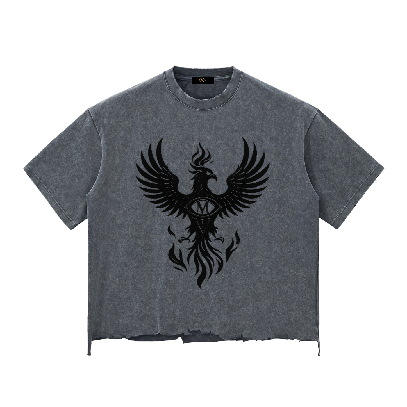 Snow Wash Raw-Hem Boxy T-shirt