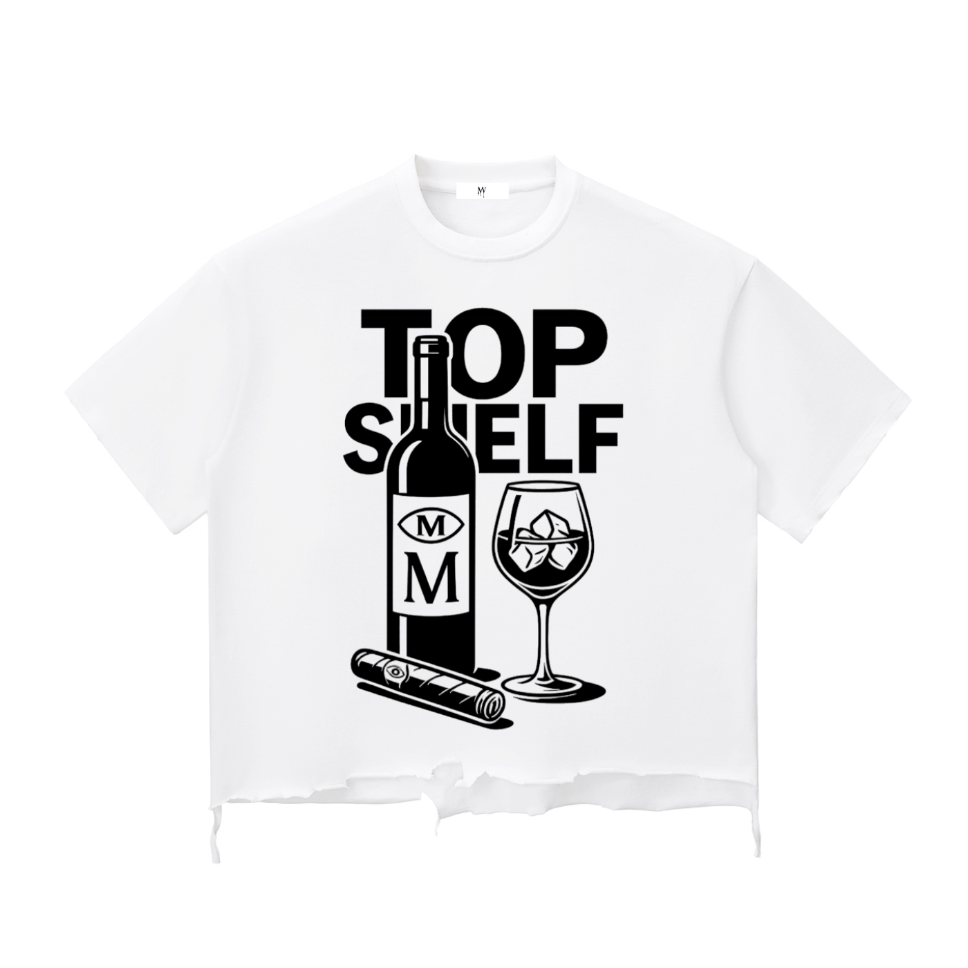 Snow Wash Raw-Hem Boxy T-shirt