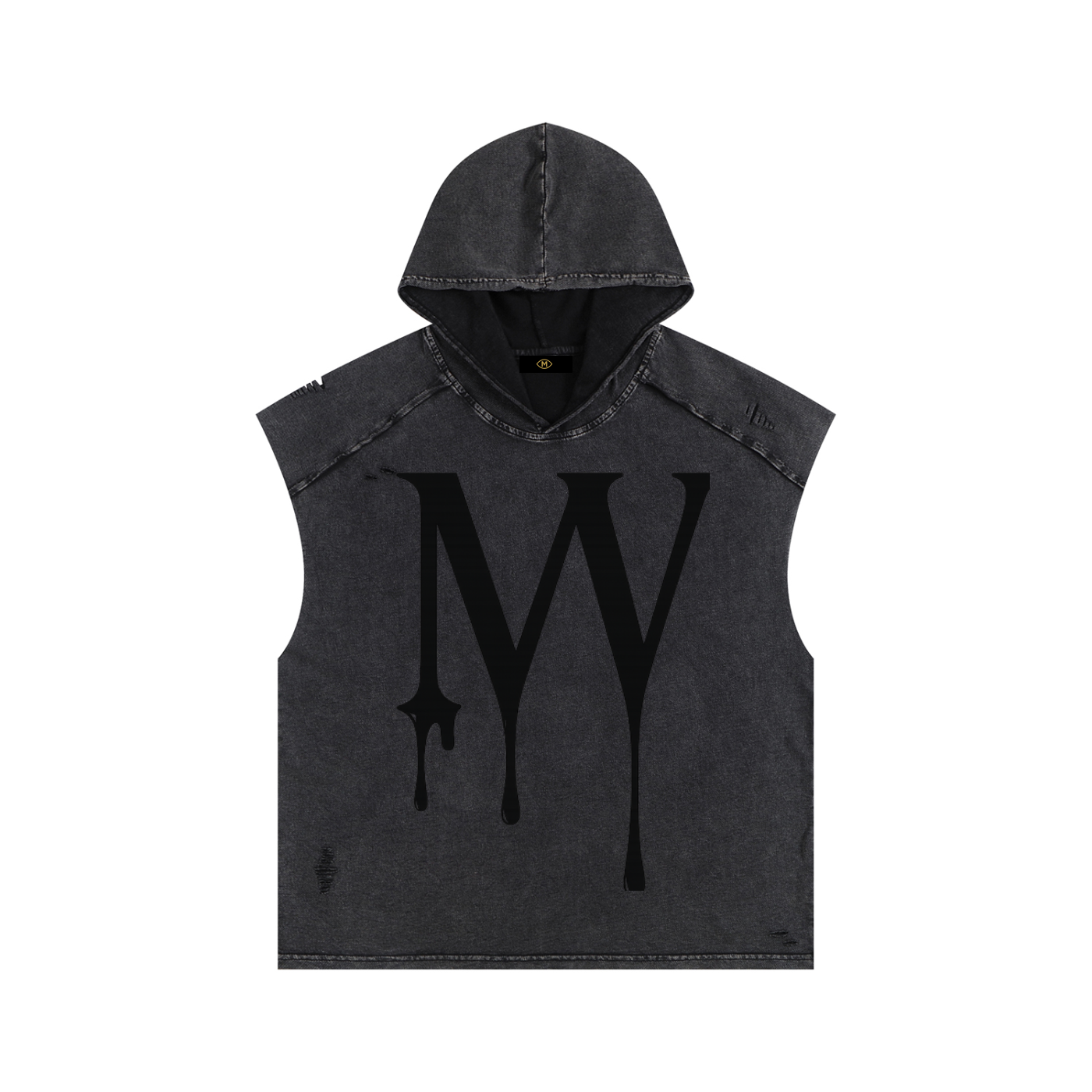 Snow Washed Boxy Hooded Tank Top